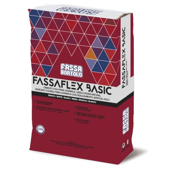 Cimento Cola Fassaflex Basic Branco 25Kg