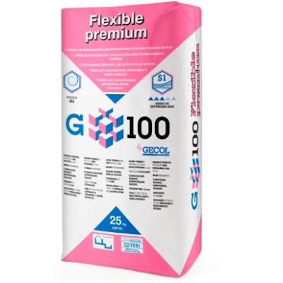 Cimento Cola Gecol G100 Flexivel Premium Gel Branca 25Kg C2TES1