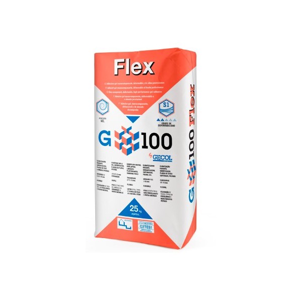 Cimento Cola Gecol G100 Flex Gel Branca 25Kg C2TES1