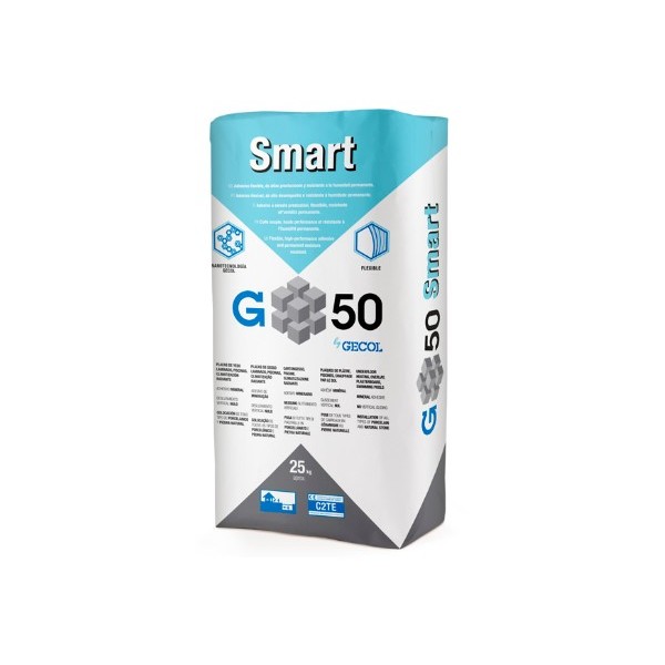 Cimento Cola Gecol G50 Smart Intelig. Branca 25Kg C2TE