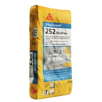 Cimento Cola Sika Ceram-252 Starflex Branco 25Kg C2TES1