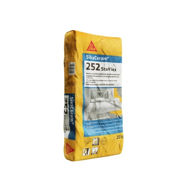 Cimento Cola Sika Ceram-252 Starflex Cinza 25Kg C2TES1