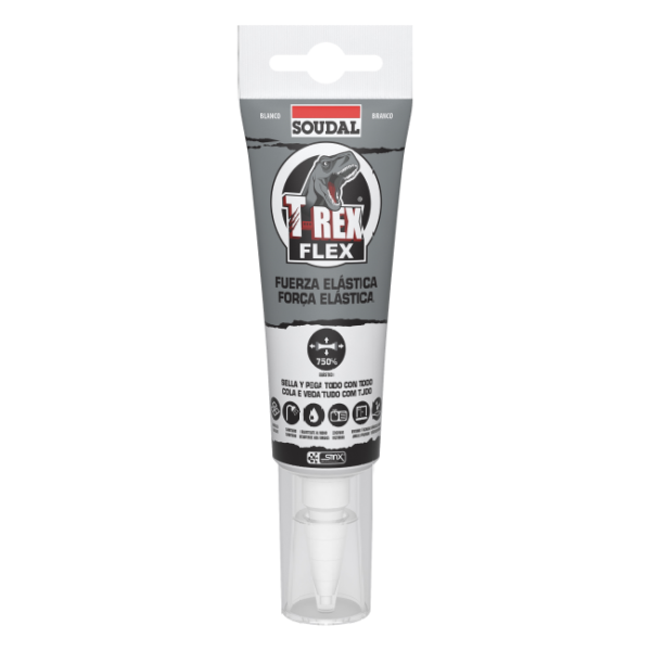 Bisnaga Silicone Soudal T-Rex Flex Branco 125ml