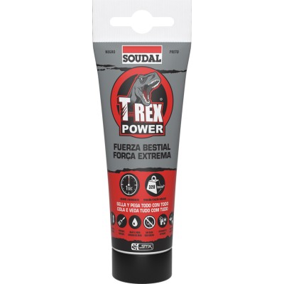Bisnaga Silicone Soudal T-Rex Power Preto 125ml