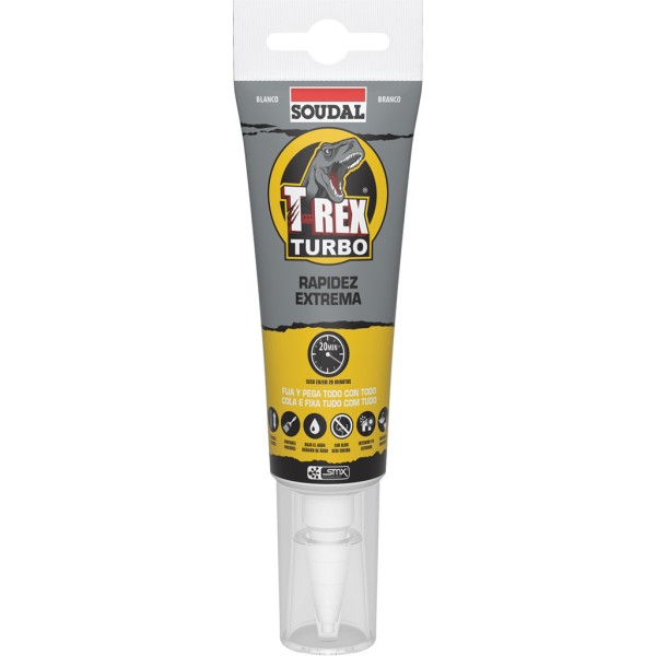 Bisnaga Silicone Soudal T-Rex Turbo Branco 125ml
