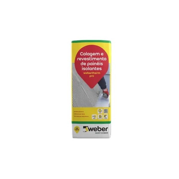 Massa Colagem P/Capote Webertherm Pro Cinza 25Kg