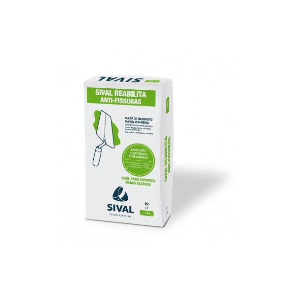 Massa Estuque Sival Reabilita Anti-fissuras Normal 19Kg