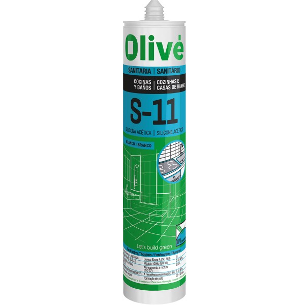 Silicone Acético Sanitário S-11 Transparente Secagem Rápida