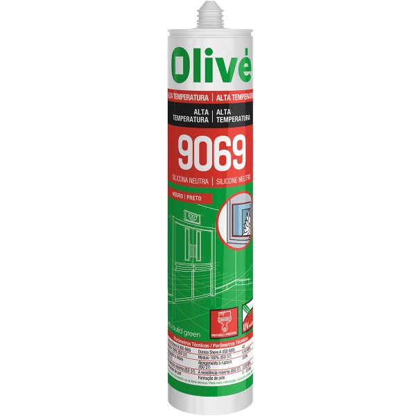 Silicone Olivé Alta Temp. 9069 Preto 300º C