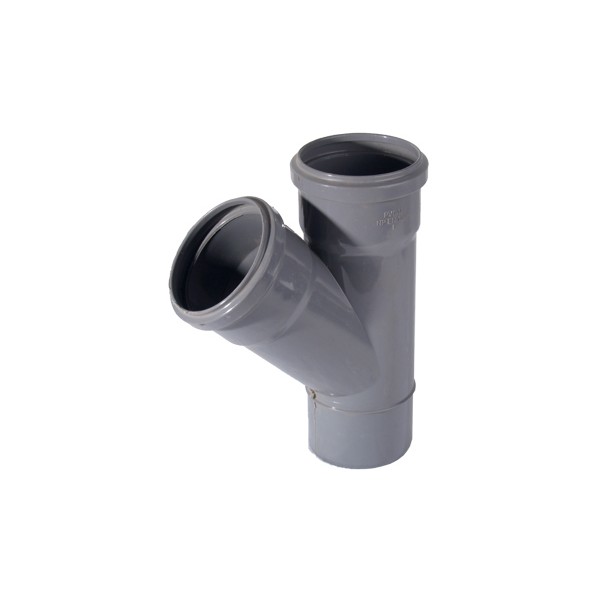 Forquilha PVC 75mmX45º Din