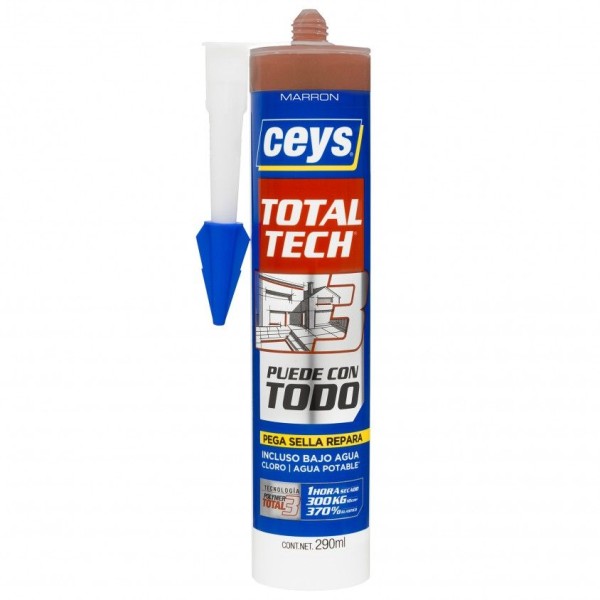 Silicone Cola e Veda Ceys Total Tech Castanho