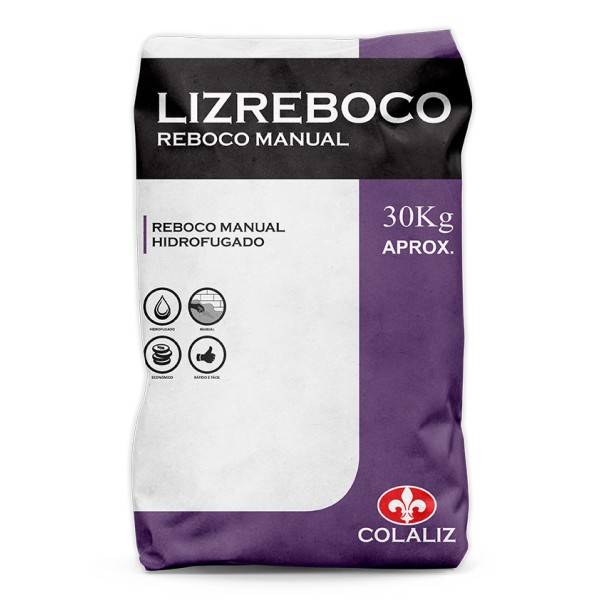 Reboco Lizreboco Manual Hidrof. Branco 30Kg