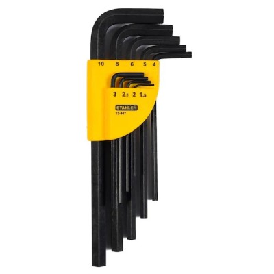 Jogo 9 Chave Sextavada Interior 1,5-10mm Stanley 1-13-947