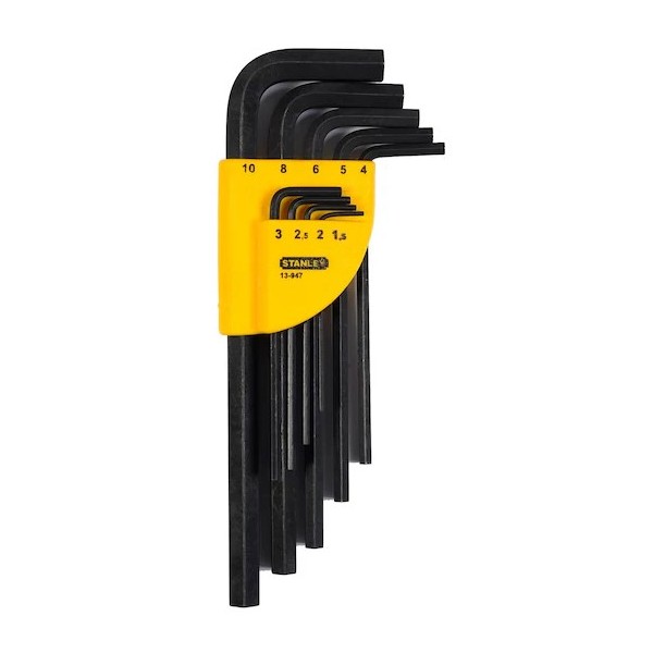 Jogo 9 Chave Sextavada Interior 1,5-10mm Stanley 1-13-947
