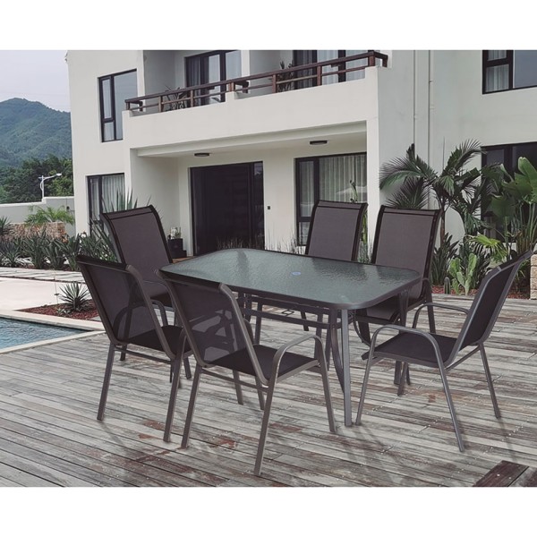 Mesa Jardim Metalica 150x90x70cm Antracite