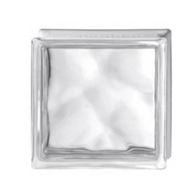 Bloco Vidro - Transparente Ondulado - 19x19x8 cm