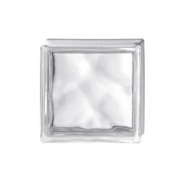 Bloco Vidro - Transparente Ondulado - 19x19x8 cm