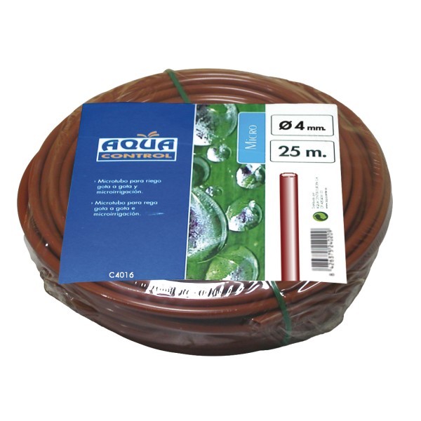 Microtubo PE Rega 4mm Marron Aqua Rolo 25mt