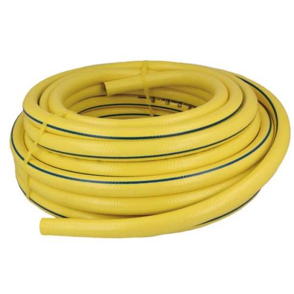 Mangueira Tricotada 19mm Amarela (Rolo 25mt)