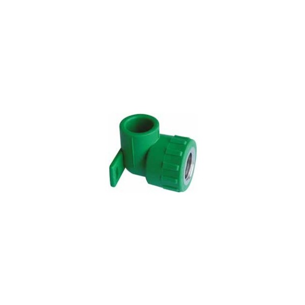 Joelho Rosc. C/Pater PP-R Verde 25x3/4"-90º FF