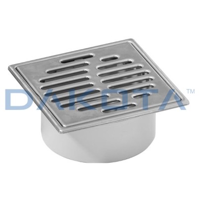 Ralo Sifonado C/Aro e Grelha Inox 150x150mm