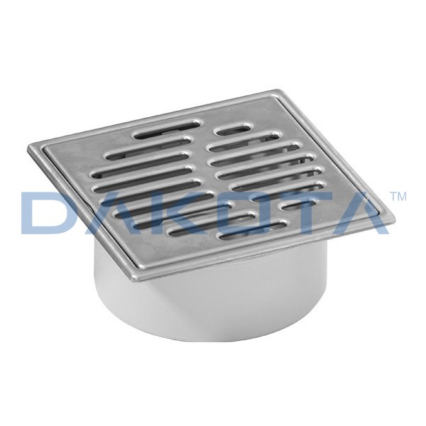 Ralo Sifonado C/Aro e Grelha Inox 150x150mm