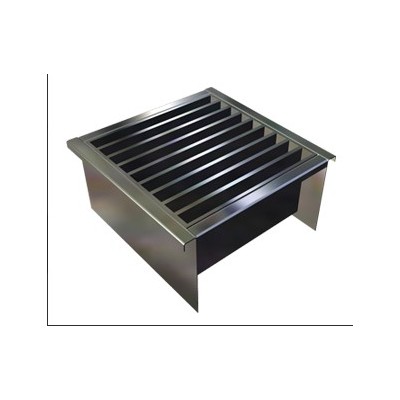Ralo de Pavimento Inox AISI 304 C290x290mm Saida Vertical 110mm