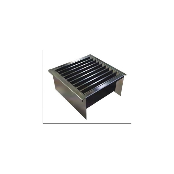 Ralo de Pavimento Inox AISI 304 C290x290mm Saida Vertical 110mm