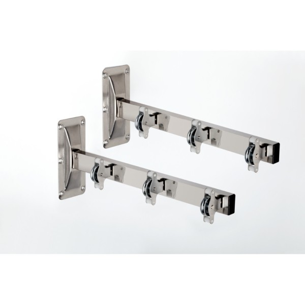 Estendal Parede Inox 3 Roldanas 2 Patas