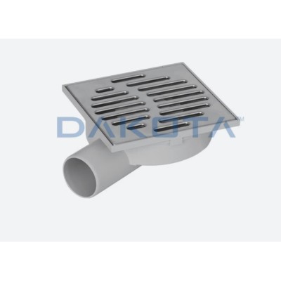 Ralo Rebaixado ( Aro PP e Grelha Inox ) 150x150mm