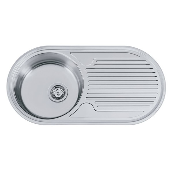 L.Loiça Inox Encastrar Semi-Dueto 1 Pia + Escorredor