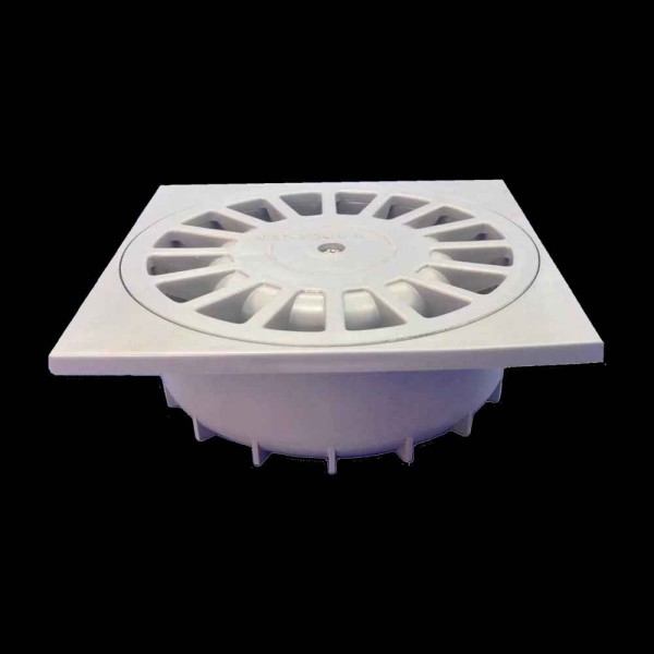 Ralo Sinf. C/Grelha PVC 250x250 Saida Vertical 110mm