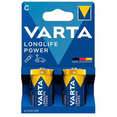 Pilha Varta Longlife Power Alcalina LR14 C (Blister 2)