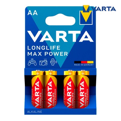 Pilha Varta Alcalina Longlife Max Power AA LR6