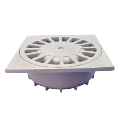 Ralo Sinf. C/Grelha PVC 200x200 Saida Vertical 110/90mm T-88