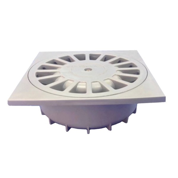 Ralo Sinf. C/Grelha PVC 200x200 Saida Vertical 110/90mm T-88