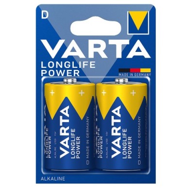 Pilha Varta LongLife Power Alcalina D-LR20 (Blister 2 Unid.)
