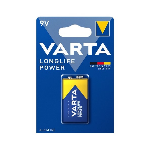 Pilha Varta LongLife Power Alcalina LR61 9V (Blister 1 Unid.)