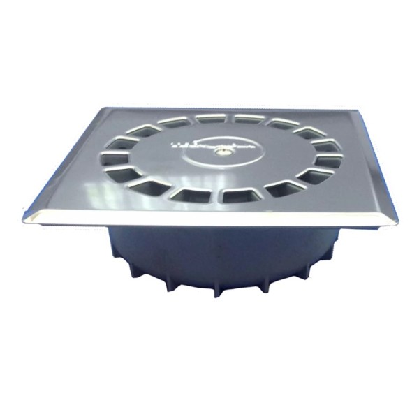 Ralo Sinf. C/Grelha Inox 150x150 Saida Vertical 75/50mm T-88I