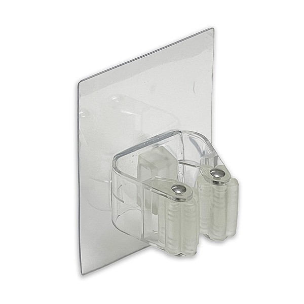 Suporte P/Vassoura Plast. Transparente