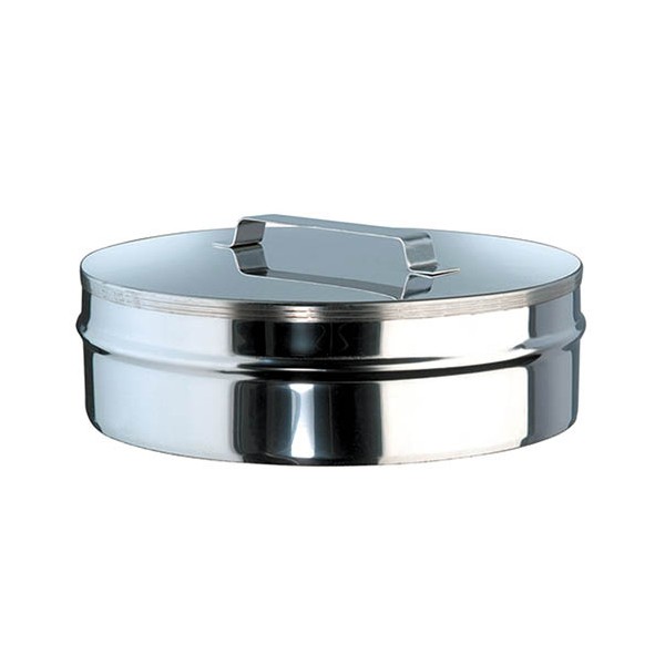 Tampo Fêmea Aço Inox Pint. Preto 80mm 
