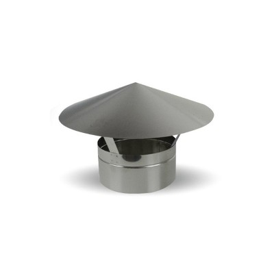 Chapeu S/Cone Int. Aço Inox 304 Pintado Preto 150mm