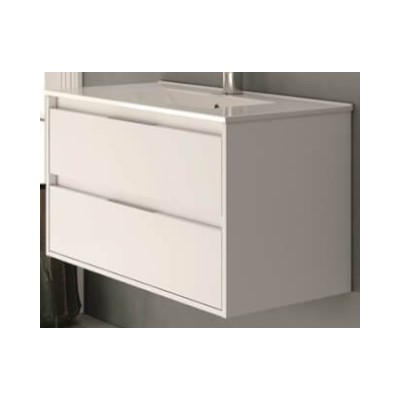 Móvel WC Bolton Suspenso 2 Gavetas Lacado Branco 795x450x480