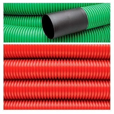 Tubo Corrugado 63mm Serie L Vermelho ( Rolo 50mt )