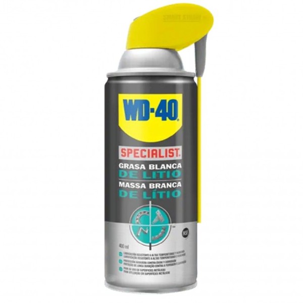 Spray WD-40 Massa Branca Litio 400ml Dupla Acção