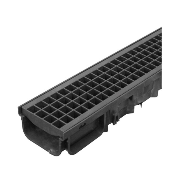 Kit Canal Plus Preto C/Grelha PP 100x13x1000