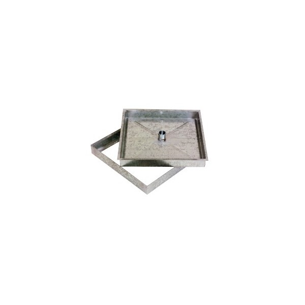 Tampa Saneam.S.Ligeira Reba. C/Aba Galv. 600x600x50mm