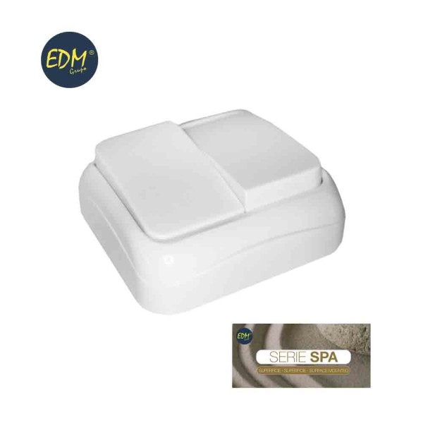 Interruptor Duplo Superficie Serie SPA Branco