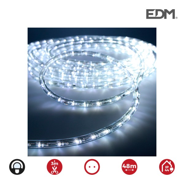 Mangueira Led Branco Frio 36Leds/Mt 2 Vias Multif.