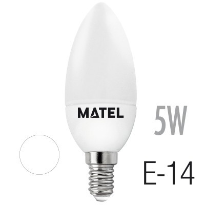 Lamp. T/Vela Led Casq. E14 5W Luz Fria